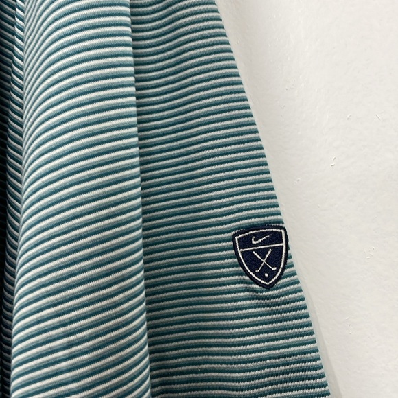 Tiger Woods Mens XL Striped Short Sleeve Button Pullover Golf Polo Stripe Shirt - Picture 4 of 10